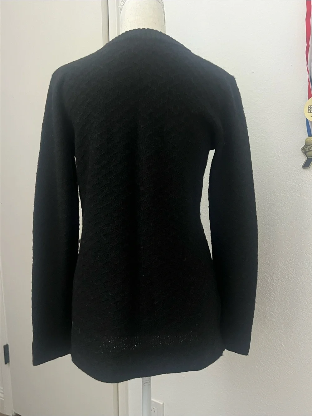Tory Burch Black Knit Keyhole Buckle Sweater Top Women’s Size Small